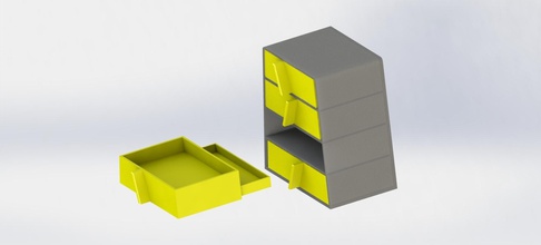 Kabinett Geheimfach Fach pinshape Geheimnis Schublade 3d print model - Mito3D
