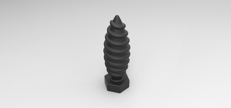 plug anal 4 pinshape tornillo analplug enchufe imprimible impresión juguete adulto 3d print model - Mito3D