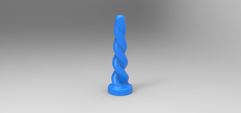 plug anal 14 pinshape spirale vis analplug fiche imprimable d'impression jouet adulte 3d print model - Mito3D