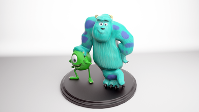 mike sully monstro pinshape animação pixar embalagem mikeandsull monsteruniversity monstercat charachter 3d print model - Mito3D