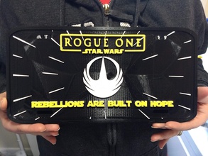 star wars rogue license plate pinshape star-wars-rogue-one-license-plate-tag 3d print model - Mito3D