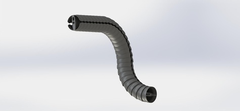 triaxis cavo tubo guida catena pinshape libero 360 flessibile flex robot braccio sistema 3d print model - Mito3D
