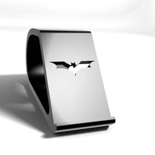 logo batman telefono titolare pinshape samsung iphone apple stand dc phoneholder accessorio dark knight 3d print model - Mito3D