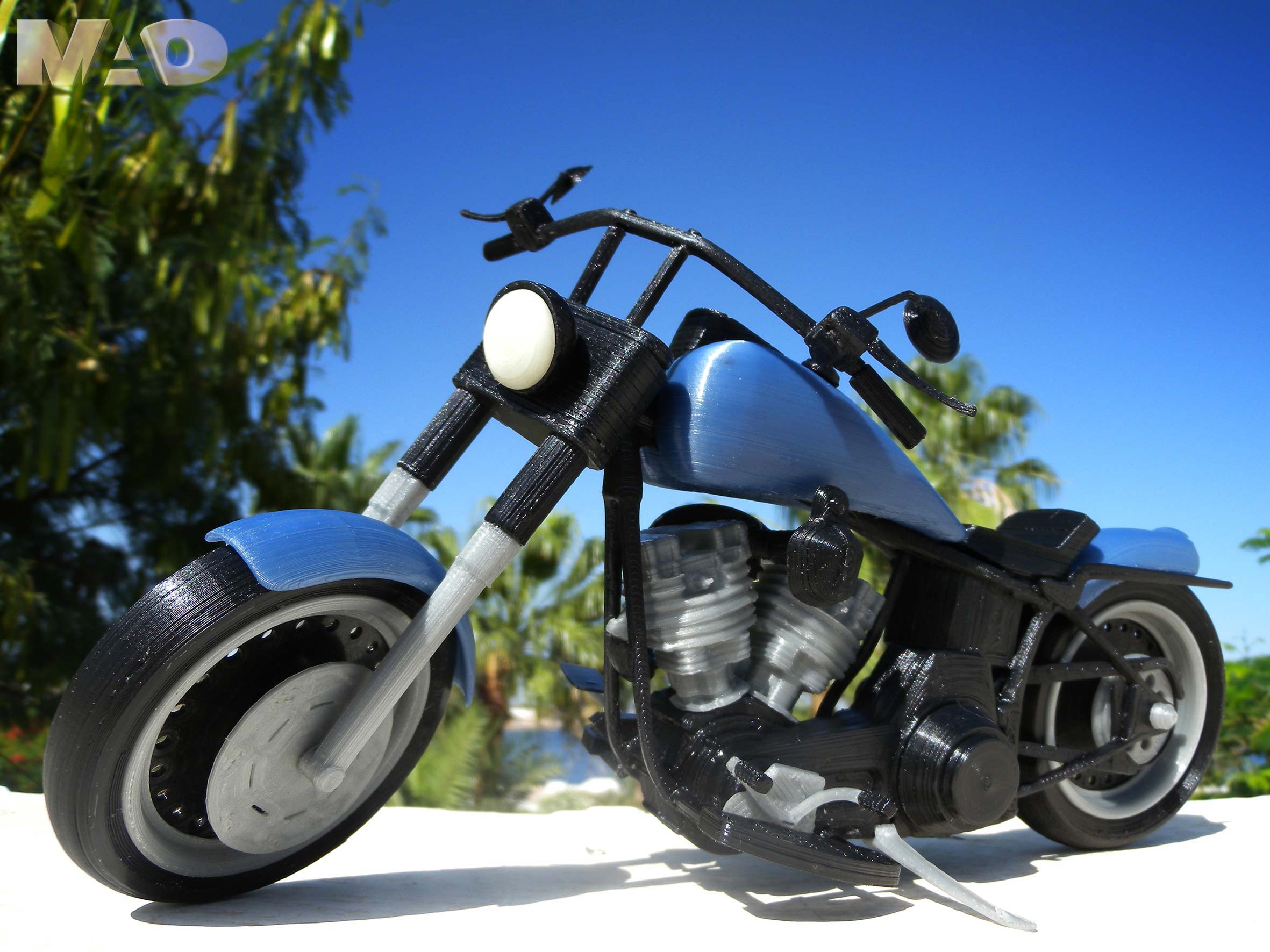 american custom pinshape assemblable-model motorcycle 3D print model - Mito3D