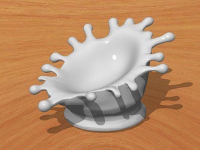 splash ashtray pinshape decoration 3d print model - Mito3D