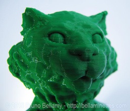 colonel chat vert pinshape bust portrait cat pinshape-support-free-design-contest 3d print model - Mito3D