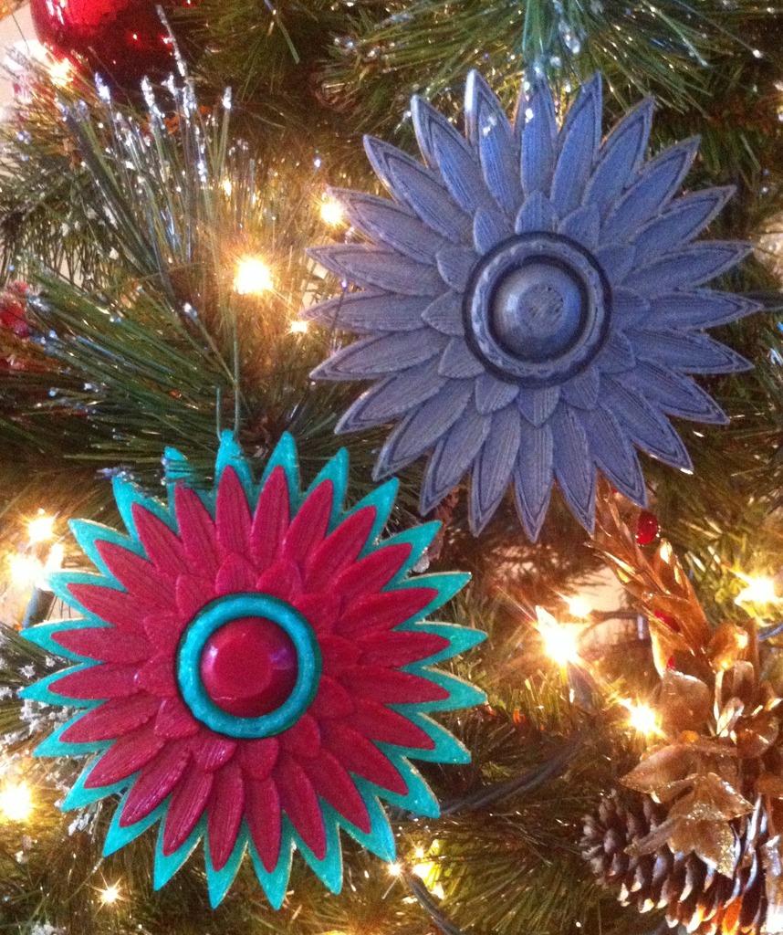 Weihnachten Blume Juwel pinshape ornament 3D print model - Mito3D