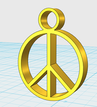 segno pace ciondolo pinshape supporto free progettazione concorso 3d print model - Mito3D