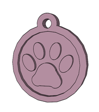perro pata colgante pinshape apoyo gratis diseño concurso colgantes mascotas perros 3d print model - Mito3D
