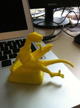 philosoraptor pinshape animais réptil personagem meme 3d print model - Mito3D