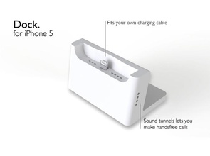 masa dock iphone 5 5s pinshape apple beşiği tutucu şarj edin accessoires 3d print model - Mito3D