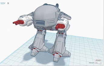 ed 209 pinshape disegno 3d india low poly progettazione concorso supporto free 3d print model - Mito3D