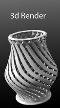 artistique vase pinshape art modo 3d print model - Mito3D