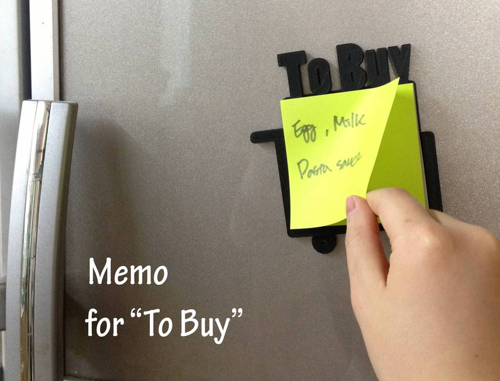 frame memo buy pinshape purchase post-it kitchen countertopchallenge 3D print model - Mito3D