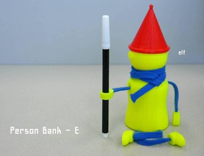 person bank pinshape Spielzeug piggy Geld Schreibtisch Dekor Münze 3d print model - Mito3D