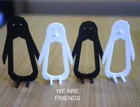 simples animal penguin pinshape low poly design contest pinguim animais 3d print model - Mito3D