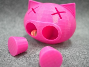 funny piggy bank pinshape piggy bank pig money coin bank 3d print model - Mito3D