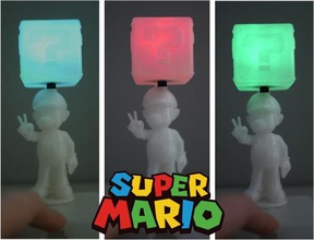 super mario brilhando caixa pinshape nintendo geek jogos 3d print model - Mito3D