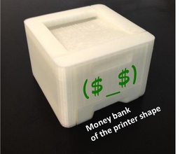 money bank printer shape pinshape 3d print model - Mito3D