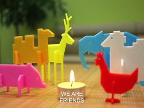 simple animales 1 pinshape india poly diseño concurso apoyo gratis ovejas cerdo elefante ciervos polla camello animal 3d print model - Mito3D