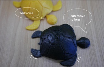 turtle bewegliche Beine pinshape Spielzeug bewegen Schildkröte 3d print model - Mito3D