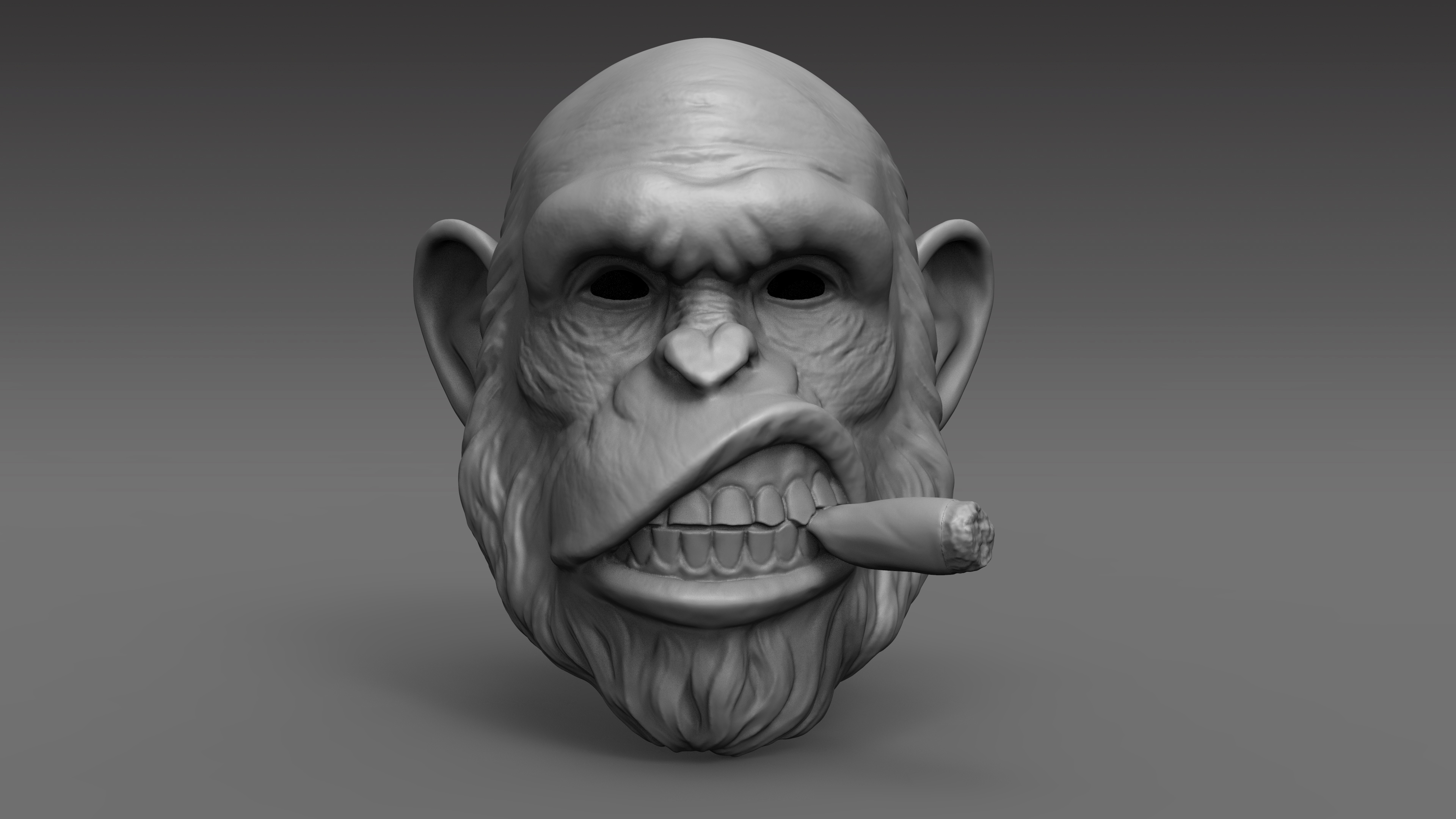 ape mask 3d printable pinshape cosplay 3D print model - Mito3D