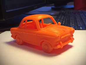 pony toy car pinshape classic cartoon cartoony vehicles vehicle auto 3d print model - Mito3D