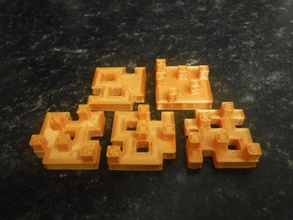 cube pile pinshape puzzle 3d print model - Mito3D