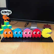 pacman chaser mechanical toy pinshape video game retro arcade retrovideogame pac-man 3d print model - Mito3D