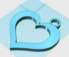 floating heart pendant pinshape pinshape-support-free-design-contest charm 3d print model - Mito3D