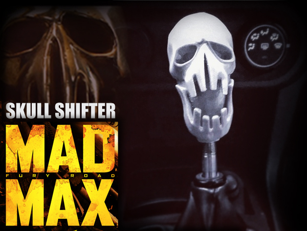 mad max fury road - shifter skull pinshape knob warrior wa questpact madmax car 3D print model - Mito3D