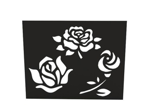 Schablone pinshape rose 3d print model - Mito3D