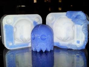 pacman ghost mold pinshape oogoo ghosts 3d print model - Mito3D