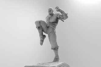 sagat street fighter pinshape kavga karakter 3d print model - Mito3D