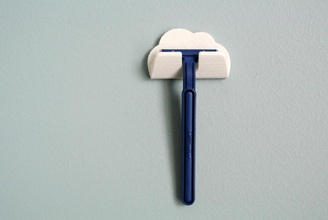 razor holder pinshape shaving cream shaver cloud 3d print model - Mito3D