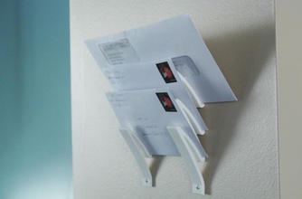 Brief Halter pinshape Zick Zack Wandmontage Wand Schraube Briefe 3d print model - Mito3D
