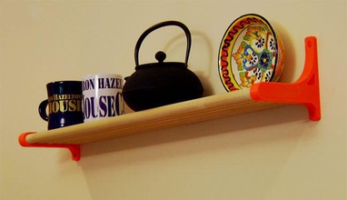 personalizzabile scaffale muro pinshape perno legno mensola cucina display pranzo bambino 3d print model - Mito3D