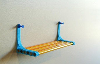 pencil shelf pinshape office easy 3d print model - Mito3D