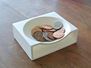 coin tray pinshape simple design 3d print model - Mito3D