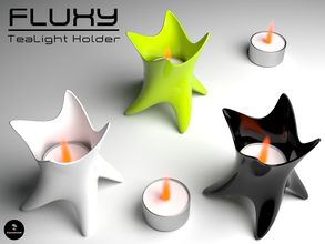 fluxy pinshape homedecoration tealightholder titular tealight 3d print model - Mito3D