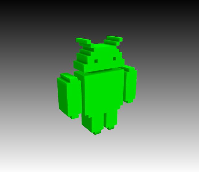 voxel android pinshape telefon 3D print model - Mito3D