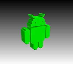 voxel android pinshape téléphone 3d print model - Mito3D