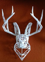 jackalope busto pinshape taxidermia 3d print model - Mito3D
