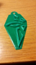 ingress enlightened faction badge remeshed cleaned fixed pinshape 3d print model - Mito3D