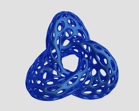 math shape - voronoi style pinshape 3d print model - Mito3D