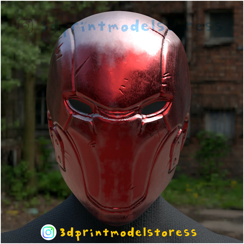 red hood helmet - injustice cosplay mask stl file pinshape dc-comic-cosplay marvel-cosplay joker-mask redhood-batman batman-stl-files robin-batman comic-toy halloween-cosplay halloween cosplayweapons helmet- injustice-helmet red-hood-injustice red-hood-stl red-hood-helmet redhood-helmet redhood-mask redhood-rebirth 3D print model - Mito3D