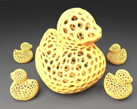 rubber duck - voronoi style pinshape 3d print model - Mito3D