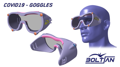 covid-19 - boltian goggles pinshape 3d print model - Mito3D