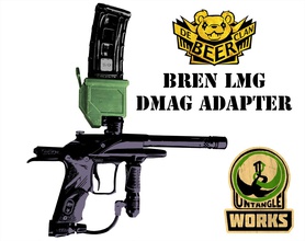 mcs dmag helix universal magazine adapter bren lmg style pinshape magfed paintball 3d print model - Mito3D