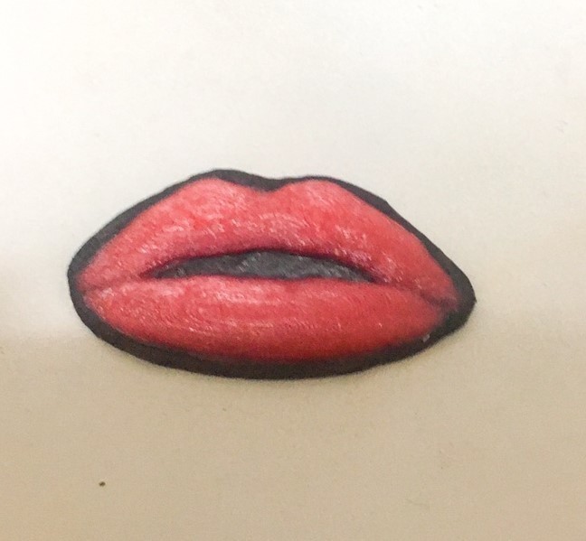 labio labios forma alfiler pinza ropa parche accesorios 3D print model - Mito3D